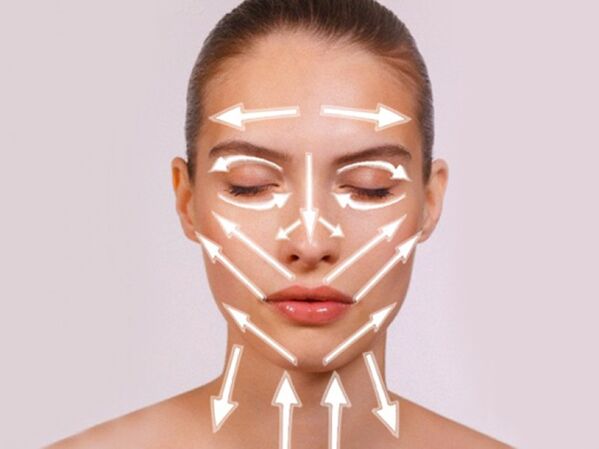lignes de massage du visage pour le rajeunissement de la peau